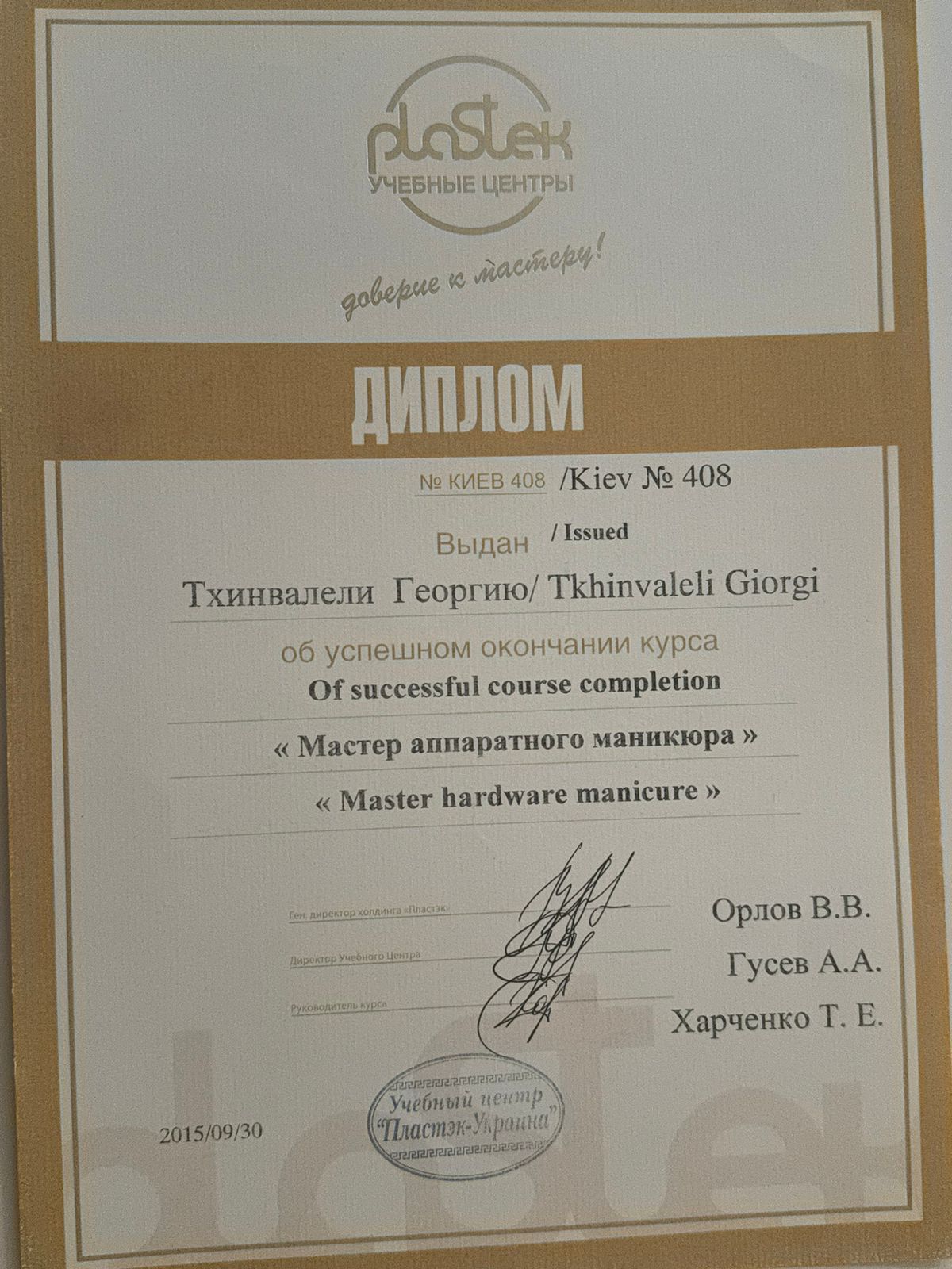 Professionellt diplom 1